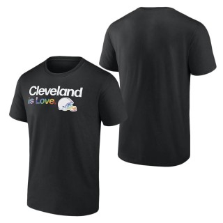 Men's Cleveland Browns Fanatics Branded Black City Pride Team T-Shirt