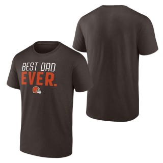 Men's Cleveland Browns Fanatics Branded Brown Best Dad Ever Team T-Shirt
