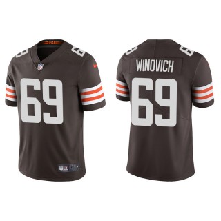 Men's Chase Winovich Browns Brown Vapor Limited Jersey