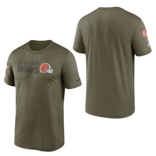 Men's Cleveland Browns Olive 2022 Salute to Service Legend Team T-Shirt