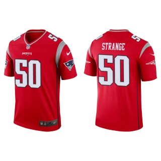 Men's Patriots Cole Strange Red 2022 NFL Draft Inverted Legend Jersey