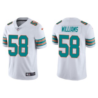 Men's Dolphins Connor Williams White Alternate Vapor Limited Jersey