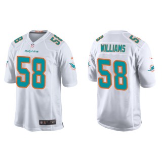 Men's Dolphins Connor Williams White Game Jersey