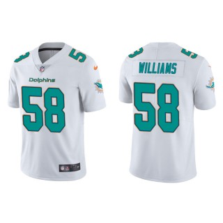 Men's Dolphins Connor Williams White Vapor Limited Jersey