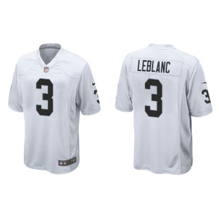 Men's Raiders Cre'Von LeBlanc White Game Jersey