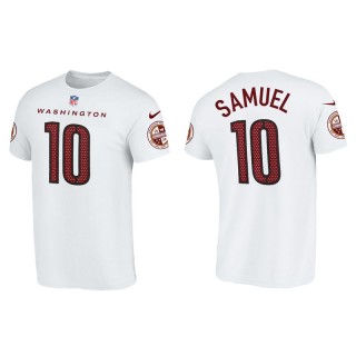 Curtis Samuel Commanders Name & Number  Men's White T-Shirt