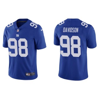 Men's Giants D.J. Davidson Blue 2022 NFL Draft Vapor Limited Jersey