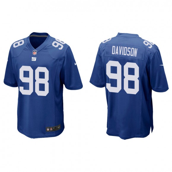 Men's Giants D.J. Davidson Royal 2022 NFL Draft Game Jersey