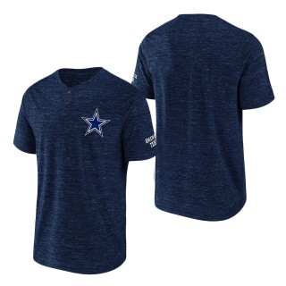 Men's Dallas Cowboys NFL x Darius Rucker Collection by Fanatics Navy Slub Henley T-Shirt
