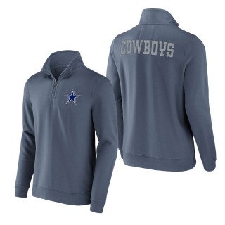 Men's Dallas Cowboys NFL x Darius Rucker Collection by Fanatics Navy Tri-Blend Quarter-Zip Sweatshirt