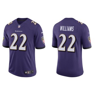 Men's Ravens Damarion Williams Purple Vapor Limited Jersey