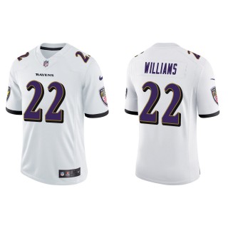 Men's Ravens Damarion Williams White Vapor Limited Jersey