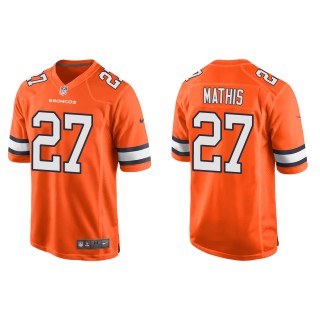 Men's Broncos Damarri Mathis Orange 2022 NFL Draft Alternate Game Jersey