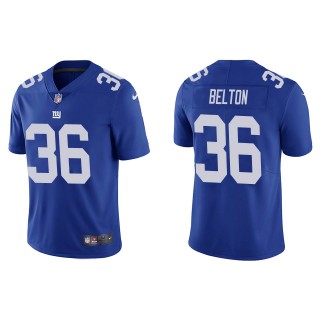 Men's Giants Dane Belton Blue 2022 NFL Draft Vapor Limited Jersey