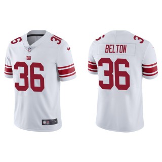 Men's Giants Dane Belton White 2022 NFL Draft Vapor Limited Jersey