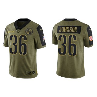 Danny Johnson Commanders Salute to Service Limited Men's Olive Jersey