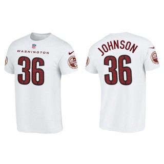 Danny Johnson Commanders Name & Number  Men's White T-Shirt