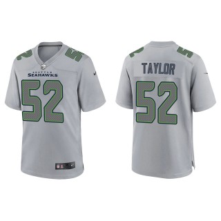 Men's Darrell Taylor Seattle Seahawks Gray Atmosphere Fashion Game Jersey
