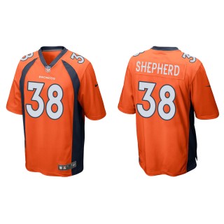 Men's Denver Broncos Darrius Shepherd Orange Game Jersey