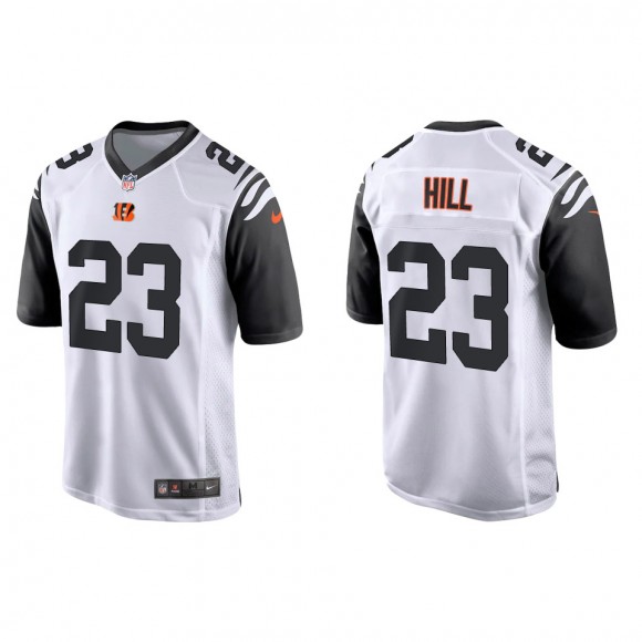 Men's Bengals Daxton Hill White 2022 NFL Draft Alternate Game Jersey