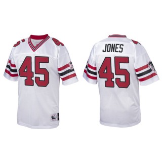Men's Atlanta Falcons Deion Jones White 1989 Authentic Throwback Jersey