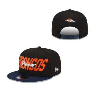 Denver Broncos Black Navy 2022 NFL Draft 9FIFTY Snapback Adjustable Hat