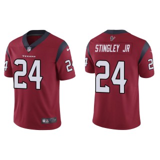 Men's Texans Derek Stingley Jr. Red 2022 NFL Draft Vapor Limited Jersey
