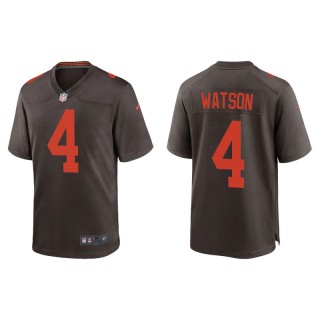 Men's Browns Deshaun Watson Brown Alternate Game Jersey