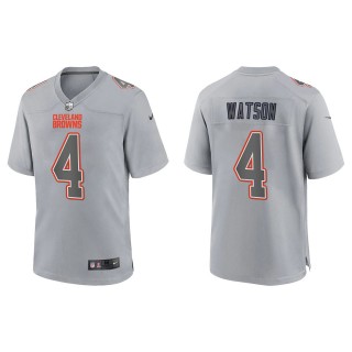 Men's Deshaun Watson Cleveland Browns Gray Atmosphere Fashion Game Jersey