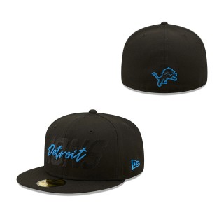 Detroit Lions Black 2022 NFL Draft 59FIFTY Fitted Hat