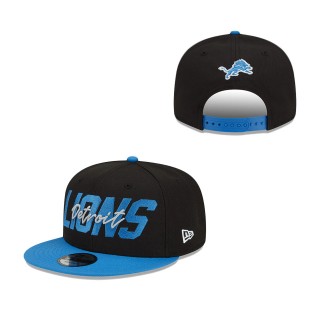 Detroit Lions Black Blue 2022 NFL Draft 9FIFTY Snapback Adjustable Hat