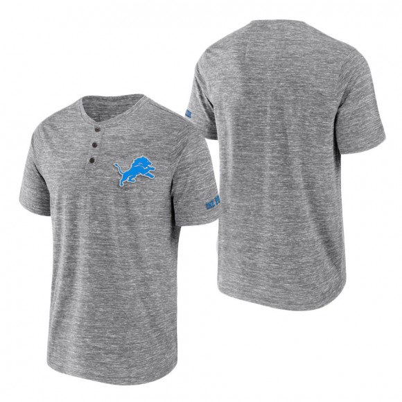 Men's Detroit Lions NFL x Darius Rucker Collection by Fanatics Heathered Gray Slub Henley T-Shirt