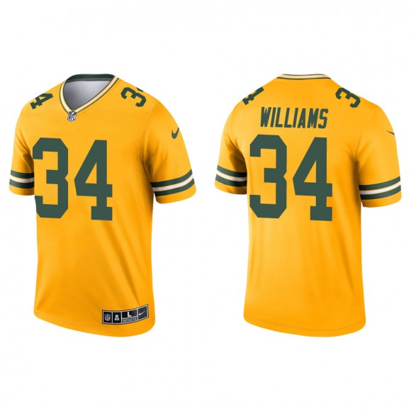 Men's Green Bay Packers Dexter Williams Gold Inverted Legend Jersey