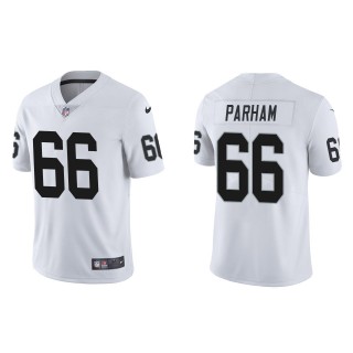 Men's Raiders Dylan Parham White Vapor Limited Jersey