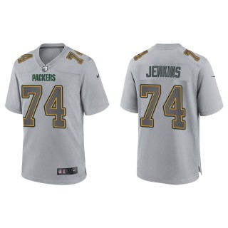 Men's Elgton Jenkins Green Bay Packers Gray Atmosphere Fashion Game Jersey
