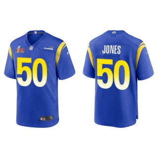 Super Bowl LVI Ernest Jones Rams Royal Game Jersey
