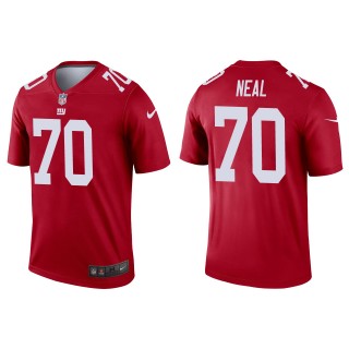 Men's Giants Evan Neal Red 2022 NFL Draft Inverted Legend Jersey