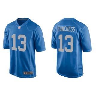 Men's Detroit Lions Funchess Blue Throwback Game Jersey