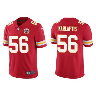 Men's Chiefs George Karlaftis Red 2022 NFL Draft Vapor Limited Jersey
