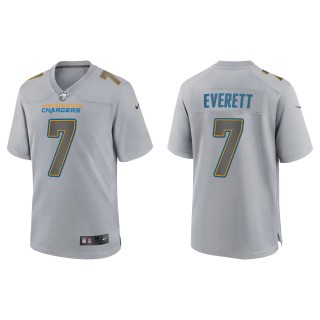 Men's Gerald Everett Los Angeles Chargers Gray Atmosphere Fashion Game Jersey