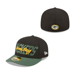 Green Bay Packers Black Green 2022 NFL Draft Low Profile 59FIFTY Fitted Hat