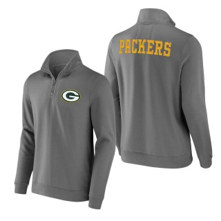 Men's Green Bay Packers NFL x Darius Rucker Collection by Fanatics Gray Tri-Blend Quarter-Zip Sweatshirt