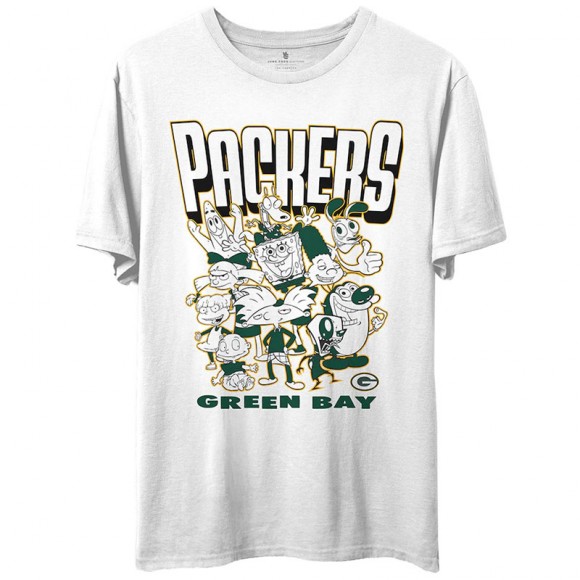 Men's Green Bay Packers White NFL x Nickelodeon T-Shirt