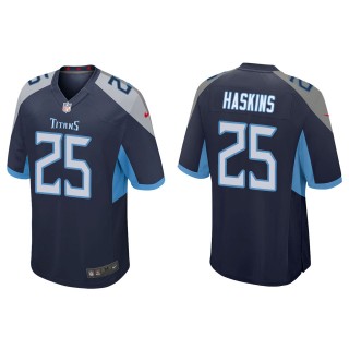 Men's Tennessee Titans Hassan Haskins Navy Game Jersey