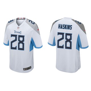 Men's Titans Hassan Haskins White Game Jersey