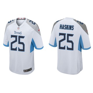Men's Tennessee Titans Hassan Haskins White Game Jersey