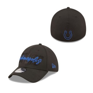 Indianapolis Colts Black 2022 NFL Draft 39THIRTY Flex Hat