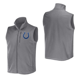 Men's Indianapolis Colts NFL x Darius Rucker Collection by Fanatics Gray Polar Fleece Full-Zip Vest