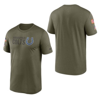 Men's Indianapolis Colts Olive 2022 Salute to Service Legend Team T-Shirt