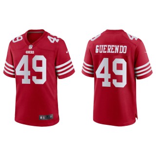 49ers Isaac Guerendo Scarlet Game Jersey